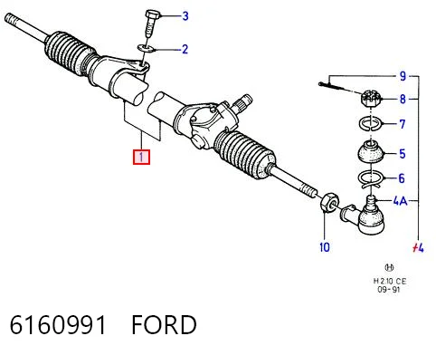 Cremallera caja de direccion para Ford Sierra I GBC
