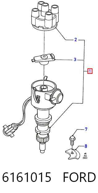 Distribuidor para Ford Sierra II GBG, GB4