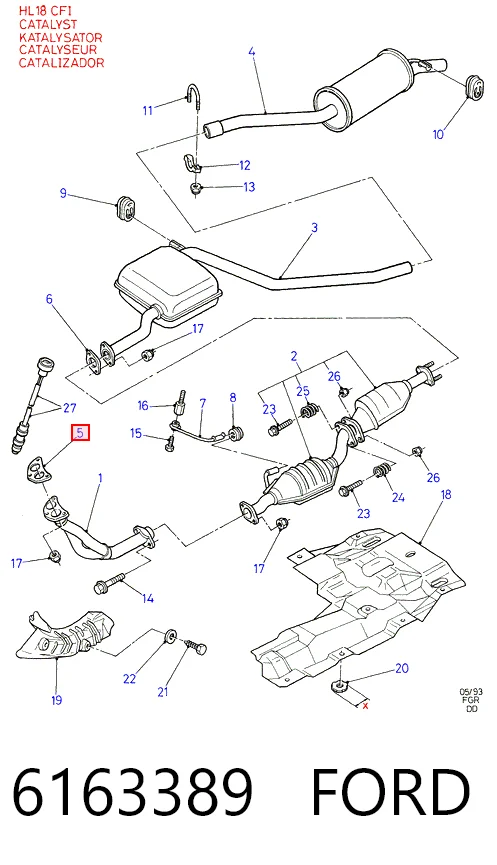 Comprar Junta de tubo de escape silenciador Fiesta II FBD