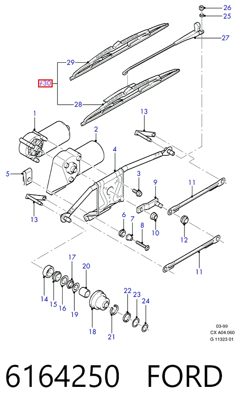 Limpiaparabrisas delanteras para Chevrolet Lacetti (J200)