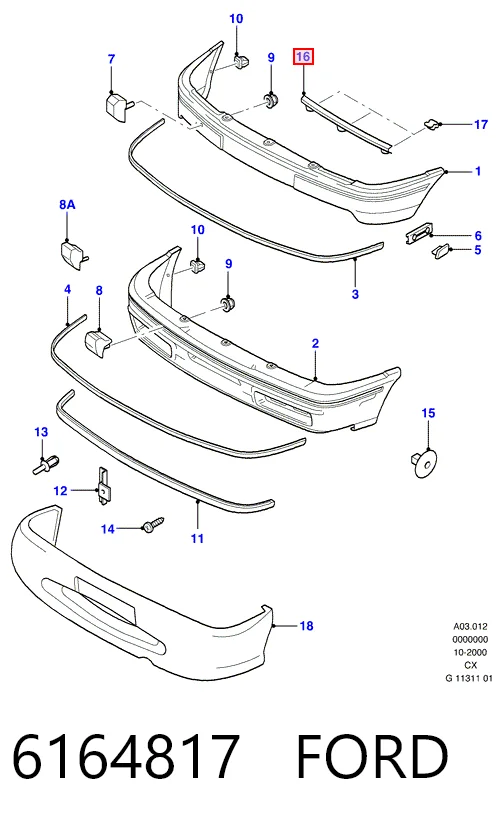 Comprar Parrilla Ford Fiesta Mk3 GFJ