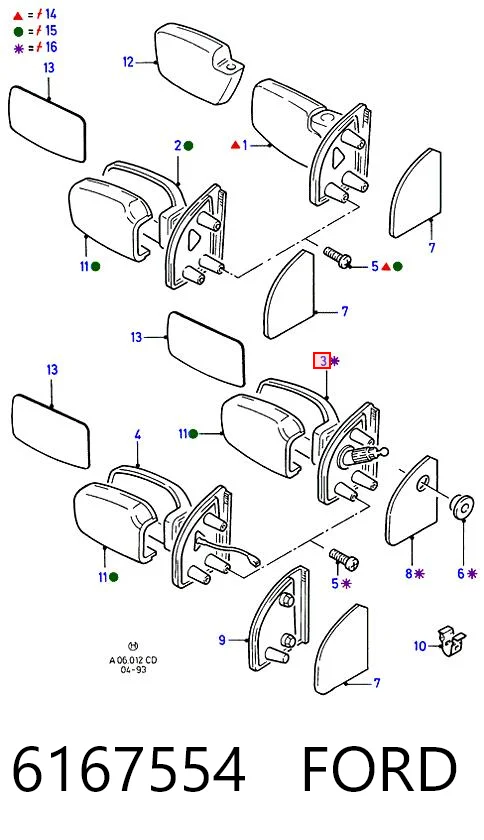 Espejo izquierdo Ford Sierra I hatchback (GBC) (1982 - 1987) precio, desde 47,92 EUR