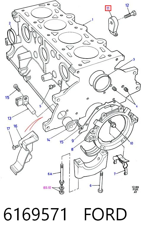  Sensor de detonacion Ford Escort 4