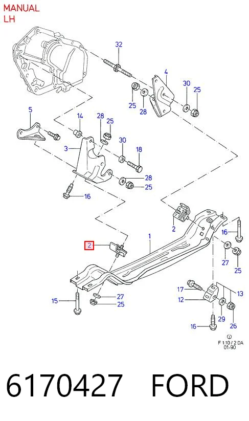 Comprar Soporte trasero del motor Ford Escort III GAA, AWA, ABFT, AVA a bajo precio