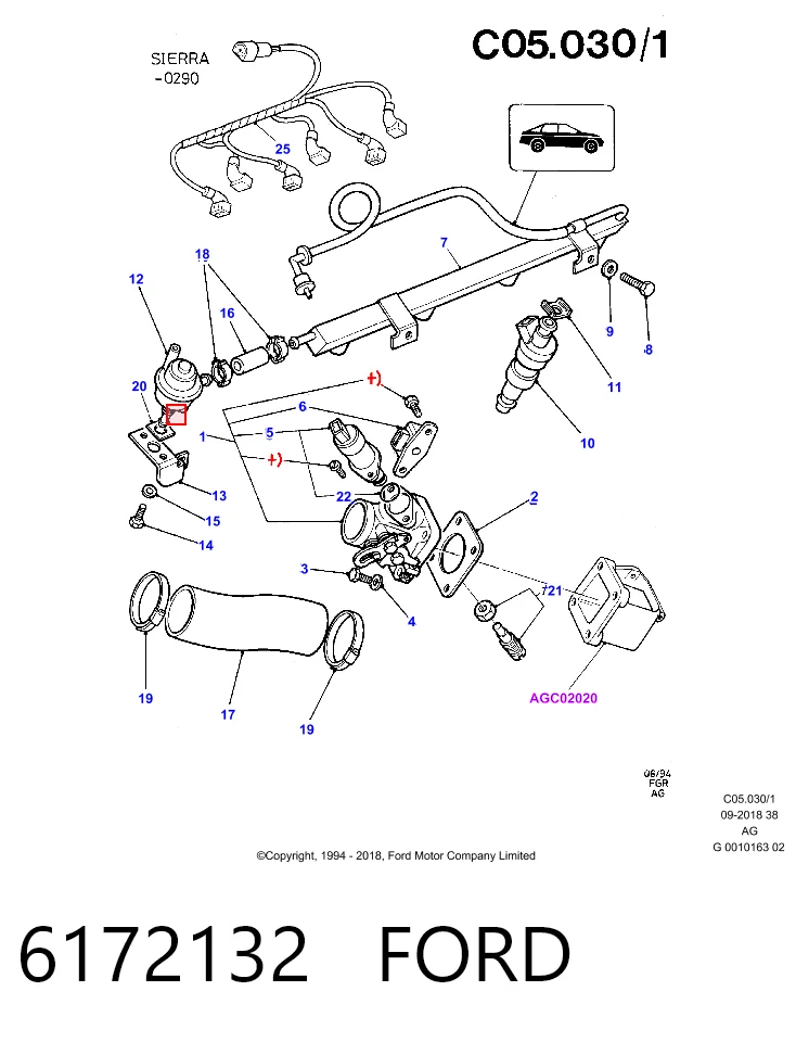 Regulador de ralentí para Ford Sierra II GBC,GBG