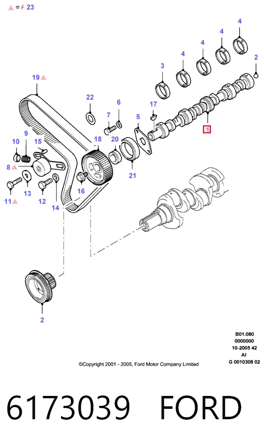 Árbol de levas para Ford Transit  (V)
