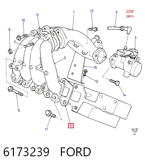 Junta colector de admisión Ford Transit IV
