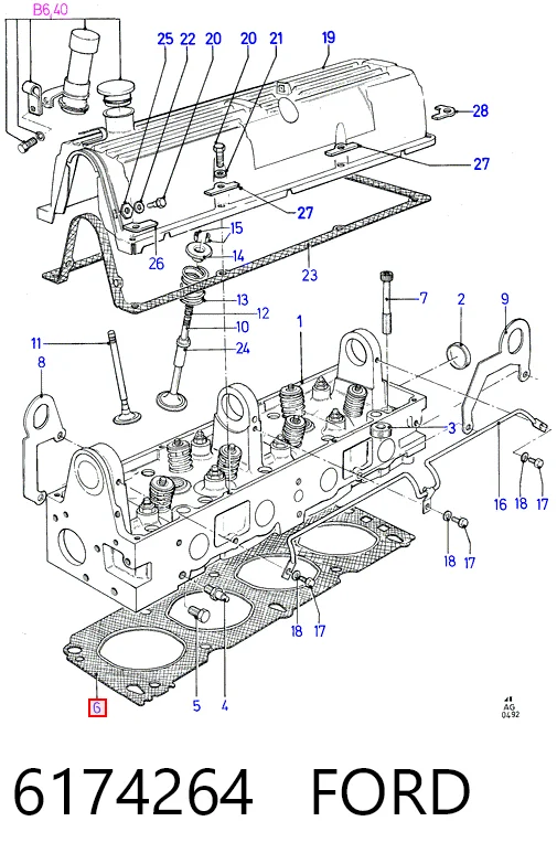  Junta de culata Ford Sierra 1