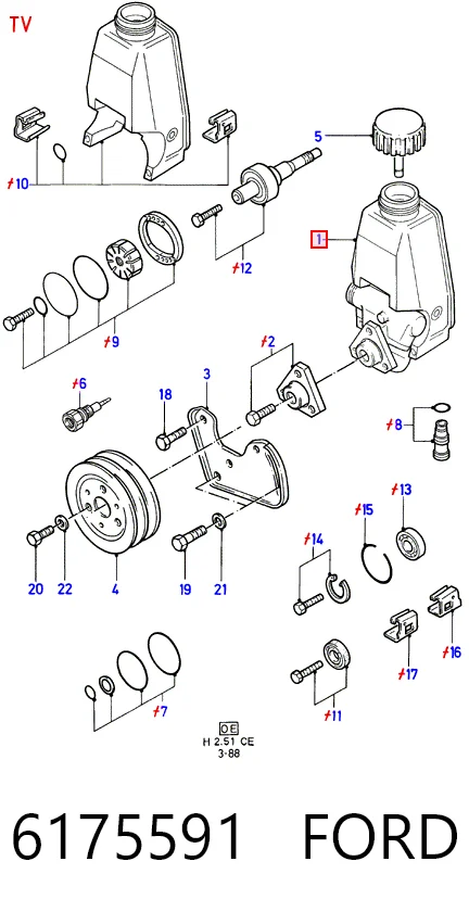 Comprar Bomba de dirección asistida Ford Sierra  GBG, GB4 a bajo precio