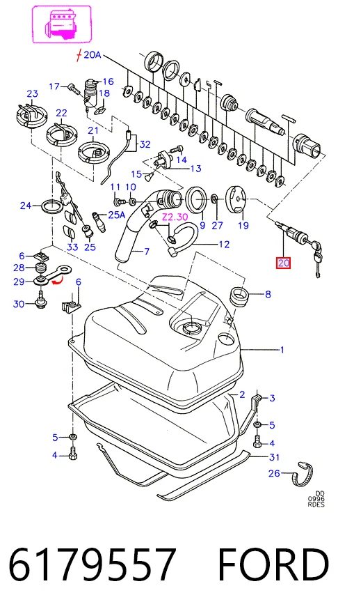 Precio del repuesto Tapón combustible Escort V hatchback