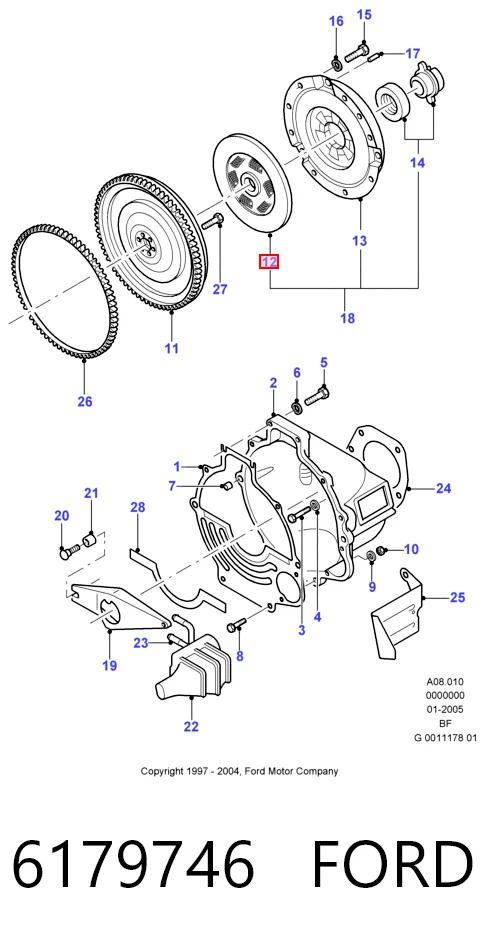 Embrague de disco Ford Sierra II