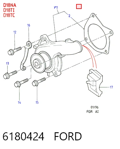  Junta de colector de admisión Ford Mondeo 2