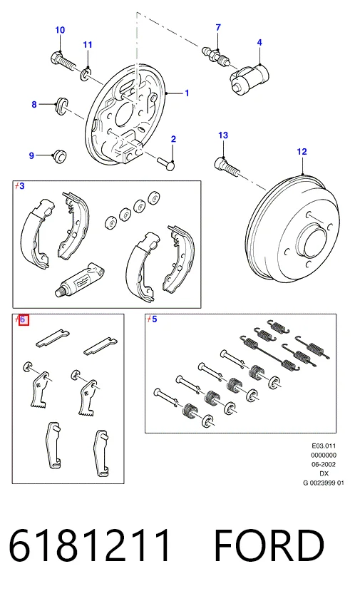 Comprar Kit de reparación del mecanismo de ajuste automático de zapatas de freno Ford Ka  RBT a bajo precio