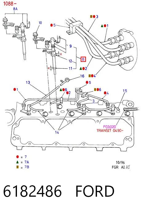 6182486 Ford Inyector de combustible