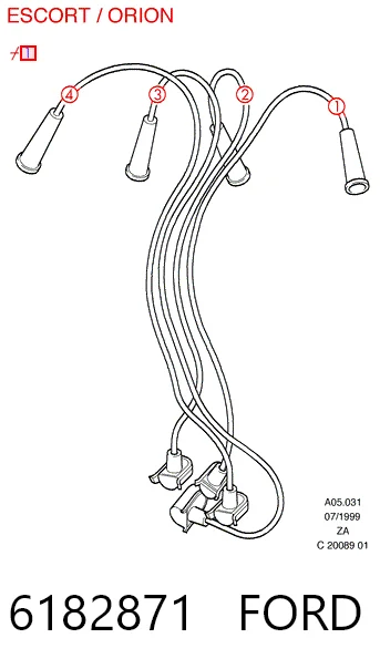  Cables de bujías Renault 11 
