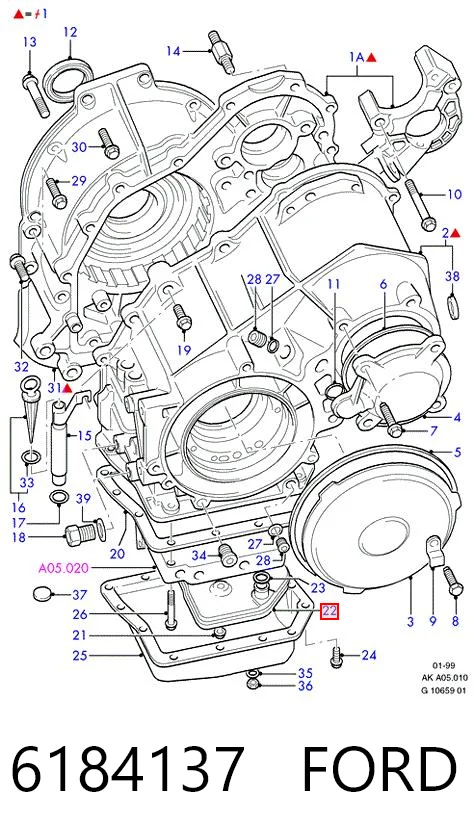 Filtro hidráulico transmisión automática Ford Fiesta III (1989-1995)