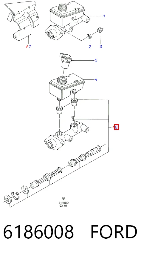Juego de reparación cilindro de freno principal Ford Sierra  (1987-1993)