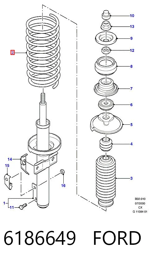 Muelle delantero para Ford Escort GAL