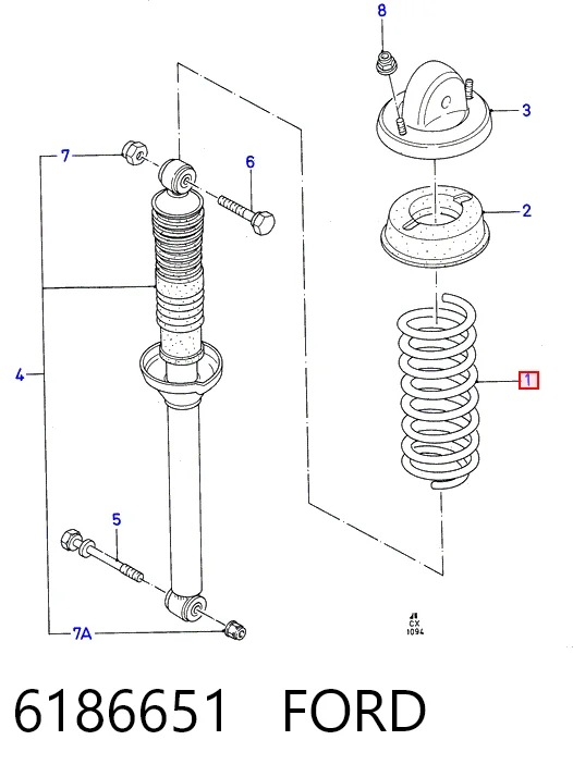 Comprar Muelle Ford Fiesta Mk3 GFJ