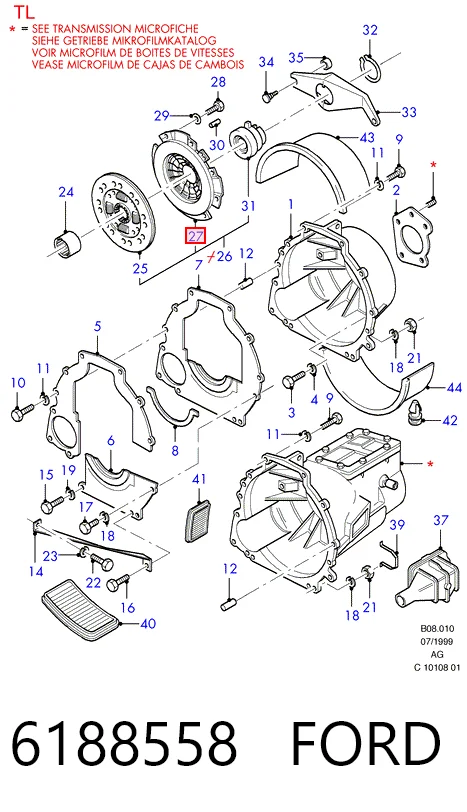Plato de presión de embrague Ford Transit  desde 88,39 €