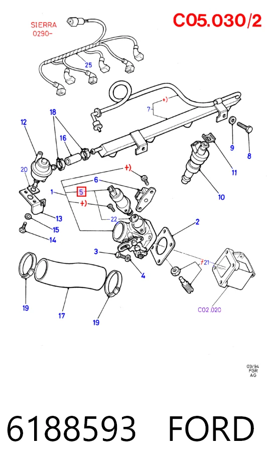 Válvula de mando de ralentí Ford Sierra II hatchback (GBC,GBG) (1987 - 1993) precio, desde 57,22 EUR