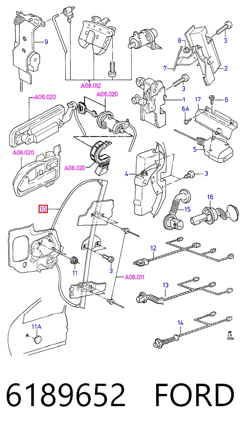 Comprar Mecanismo de elevalunas delantero izquierdo Ford Fiesta COURIER F3L, F5L