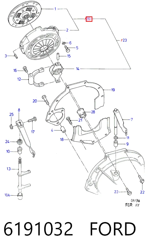 plato de presion del embrague funcion Ford Escort VII (1995-2000)