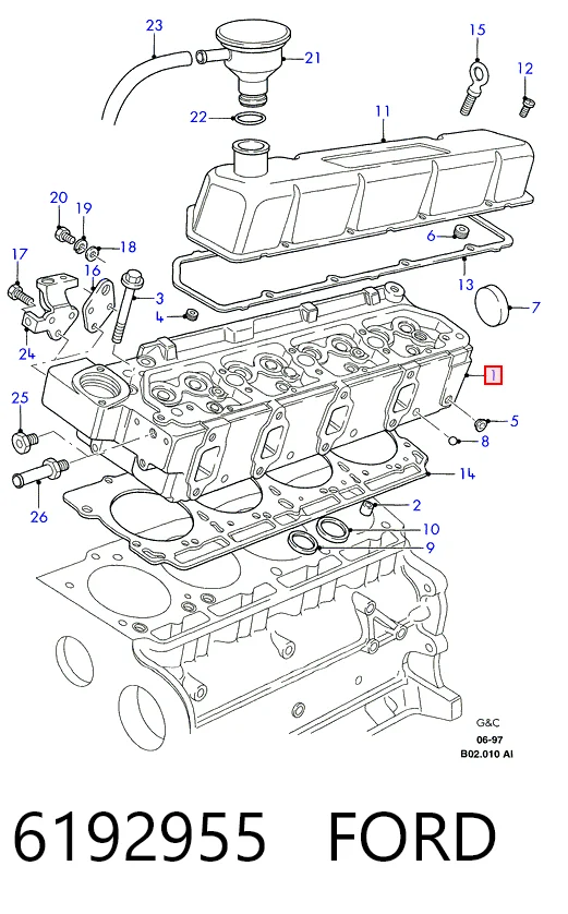 Culata para Ford Transit E