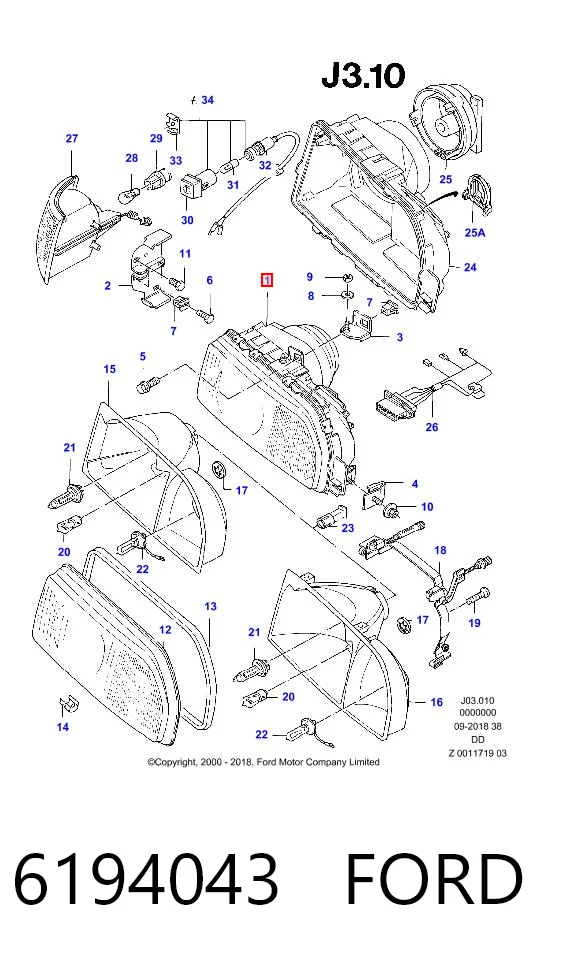  Faro izquierdo Ford Sierra 2