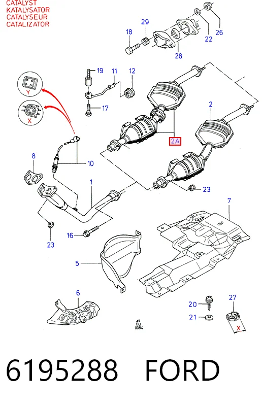Catalizador de gasolina y diésel Ford Sierra  (1987-1993)