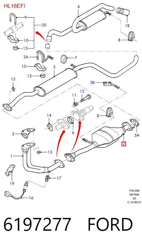 Catalizador para Ford Escort AVL