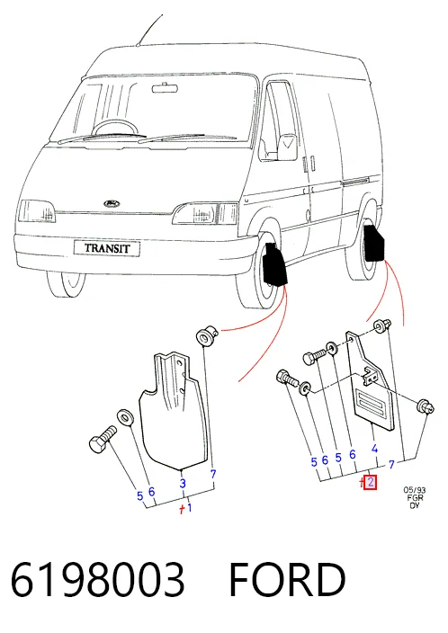 Comprar Juego de faldillas traseras Ford Transit E a bajo precio