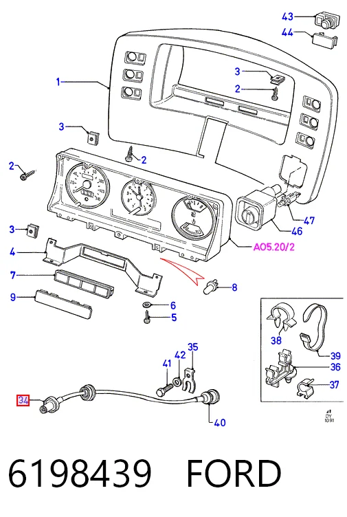 Comprar Cable del velocímetro Ford Transit  E a bajo precio