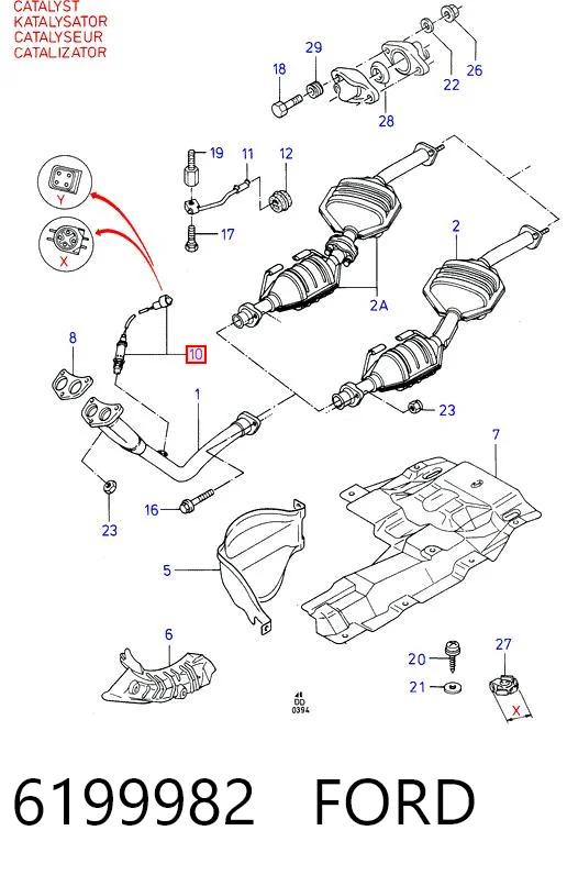 239 NGK Sensor de oxígeno previo al catalizador