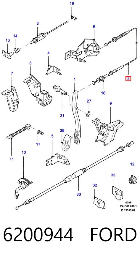 Comprar Cable del acelerador Ford Escort VI GAL a bajo precio