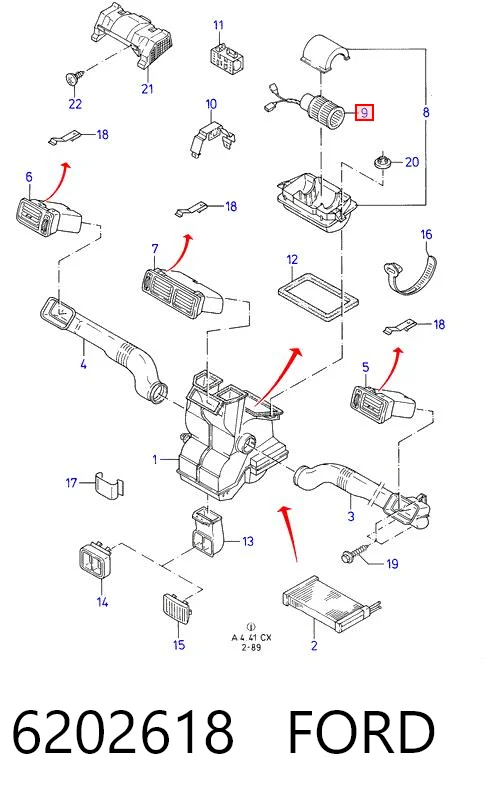 Ventilador de calefacción Ford Escort V hatchback (GAL) (1990 - 1992) precio, desde 57,13 EUR