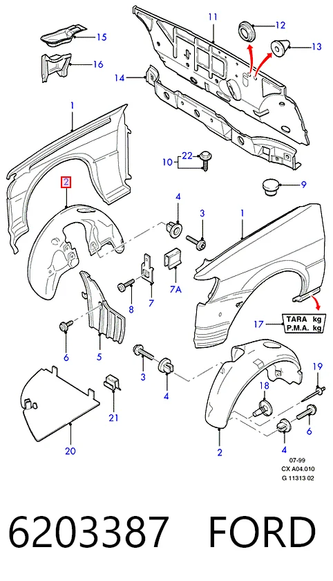 Comprar Paso rueda Ford Fiesta Mk3 GFJ