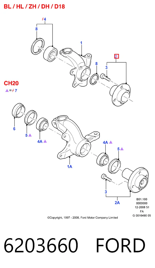 Comprar Buje de rueda delantero Ford Escort VI GAL