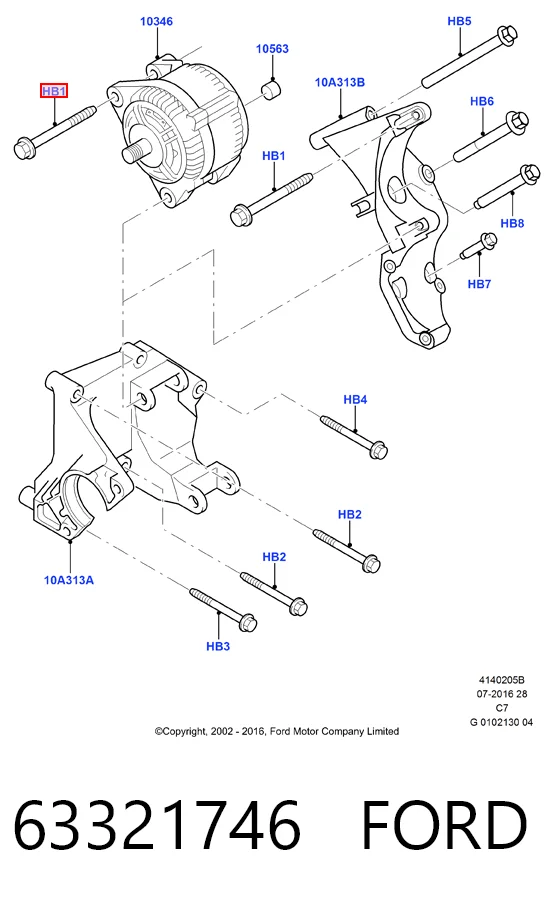 Alternador FORD 63321746