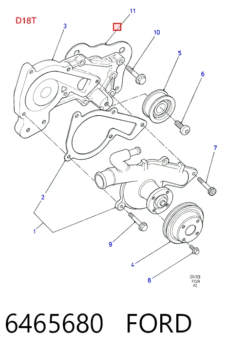 Junta colector de admisión para Ford Mondeo II (BFP)