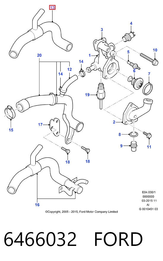 Manguito de radiador Escort IV hatchback (1985-1990) original desde 21,49 €