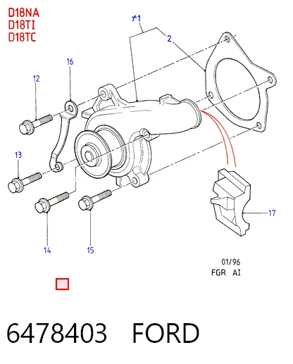 Juego de juntas, colector de admisión para Ford Mondeo II BFP