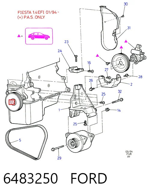 Precio del repuesto Correa trapecial poli V Escort V hatchback