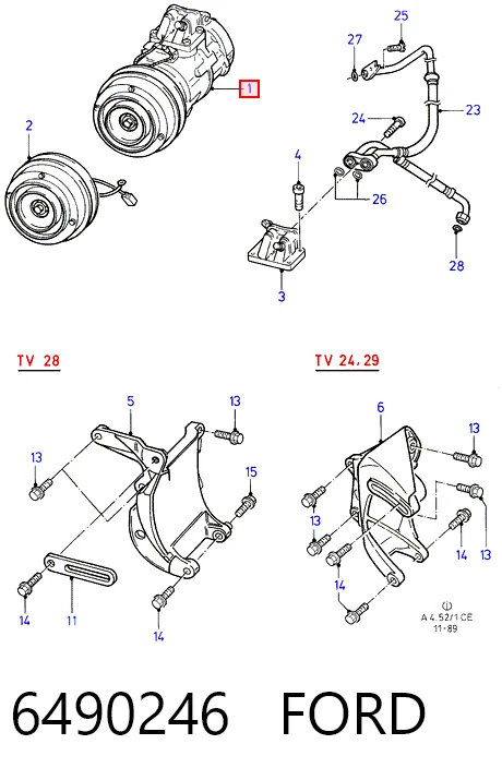 Compresor climatizador Ford Sierra  (1987-1993)