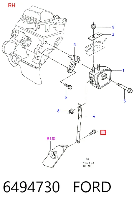 Soporte de motor delantero Ford Orion III sedán (GAL) (1990 - 1993) precio, desde 24,55 EUR