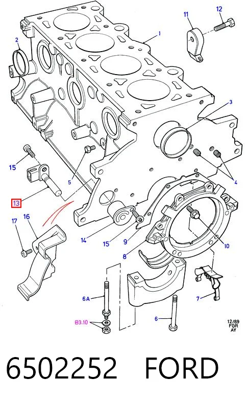 Sensor de cigüeñal para Ford Escort ALF