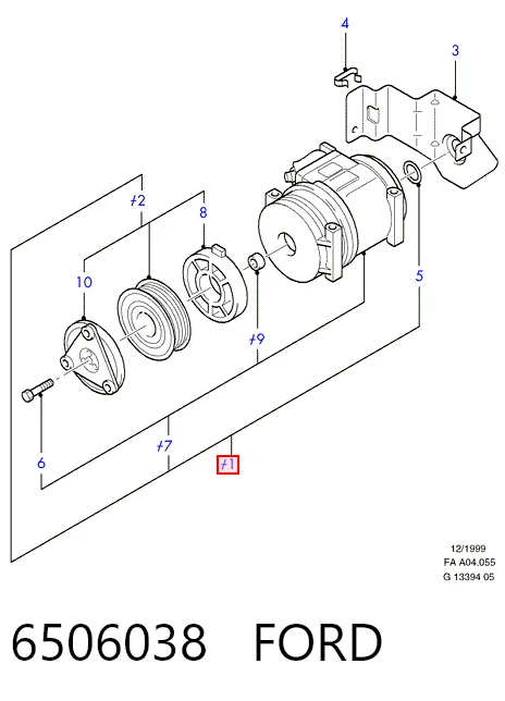 Compresor climatizador Ford Escort VII (1995-1999)