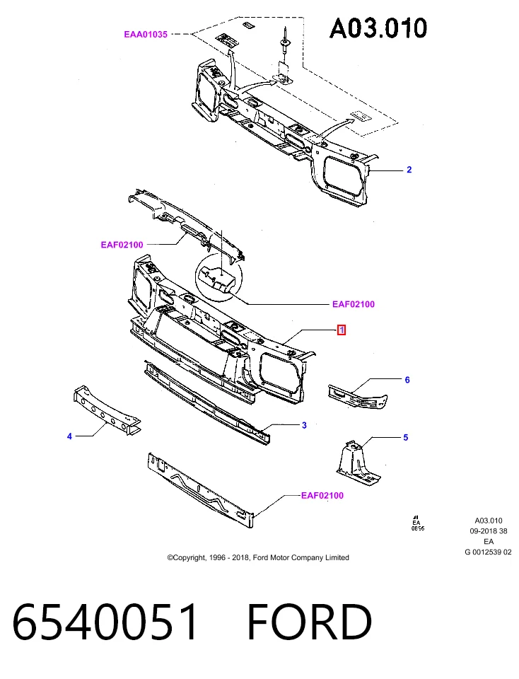 Soporte de radiador para Ford Escort GAL