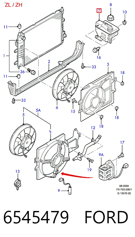 Comprar Vaso de expansión Ford Escort III GAA, AWA, ABFT, AVA