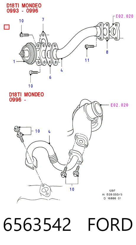 Válvula EGR para Ford Escort GAL